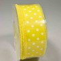 Nastro "Cotone" a pois - 38 Mm x 10 M / Giallo