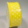 Nastro "Cotone" a pois - 38 Mm x 10 M / Giallo