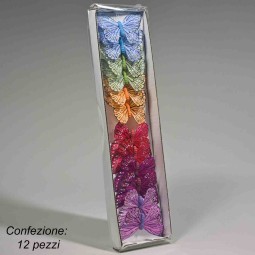 Farfalle su cllip 12 PZ - 9 Cm / Mix Color
