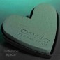 Cuore in Spugna "Ideal" con base in plastica - 12x14x3,5 Cm / Confezione 6 Pezzi