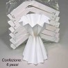 Coni bouquet in carta plissè 6 PZ - 15x20 Cm / Bianco