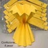 Coni bouquet in carta plissè 6 PZ - 20x27 Cm / Giallo