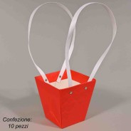 Borsina in carta - 12x8x12,5 Cm / Rosso