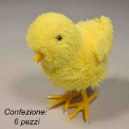 Pulcini decorativi 6 PZ - 5x6x9 Cm / Giallo