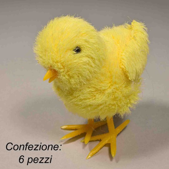 Pulcini decorativi 6 PZ - 5x6x9 Cm / Giallo