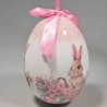 Uovo con fiocco da appendere - 15 Cm / Rosa