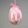 Uovo con fiocco da appendere - 12 Cm / Rosa