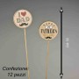 Pick "Festa del Papà" 12 PZ - 55 Cm / Naturale