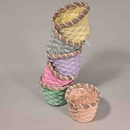 Cesti colorati 6 PZ - 13x10 Cm / Mix Color