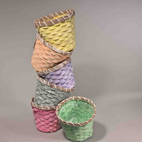 Cesti colorati 6 PZ - 20x16 Cm / Mix Color
