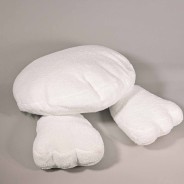 Cuscino coniglietto peluche - 17x19x20 Cm / Bianco