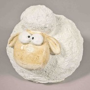 Pecorella in ceramica - 20x16x17 Cm / Bianco
