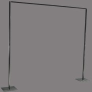 Arco quadrato smontabile in metallo - 230 Cm / Nero
