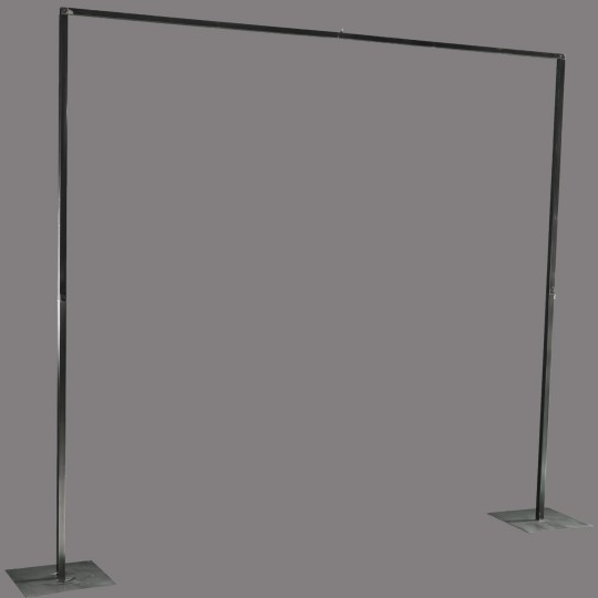 Arco quadrato smontabile in metallo - 230 Cm / Nero