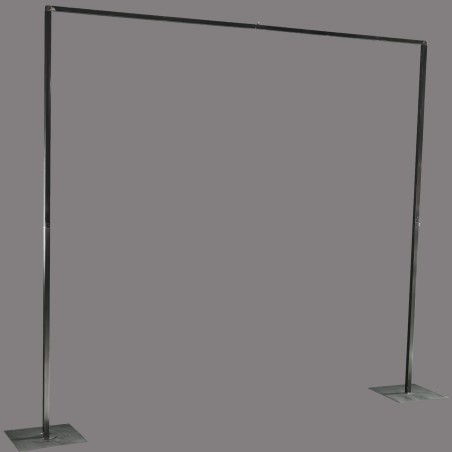 Arco quadrato smontabile in metallo - 230 Cm / Nero