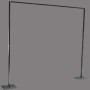 Arco quadrato smontabile in metallo - 230 Cm / Nero