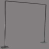 Arco quadrato smontabile in metallo - 230 Cm / Nero