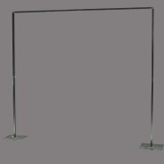 Arco quadrato smontabile in metallo - 230 Cm / Nero