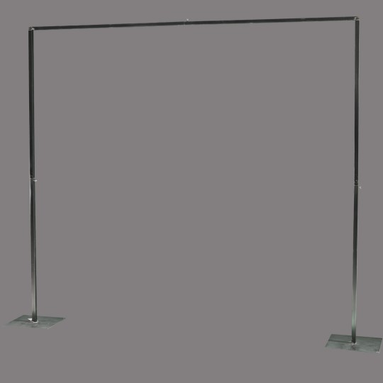Arco quadrato smontabile in metallo - 230 Cm / Nero