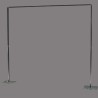 Arco quadrato smontabile in metallo - 230 Cm / Nero