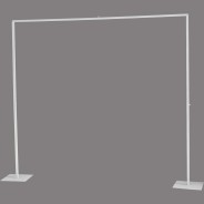 Arco quadrato smontabile in metallo - 230 Cm / Bianco