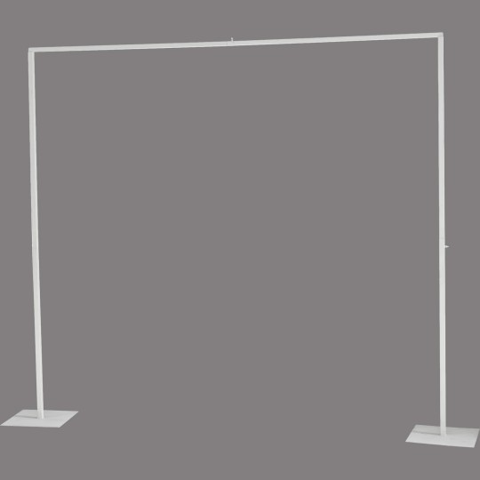 Arco quadrato smontabile in metallo - 230 Cm / Bianco