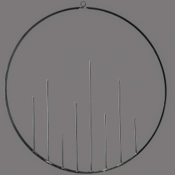 Cerchio da appendere in metallo grezzo - 120 Cm