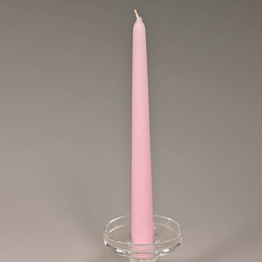 Candele coniche 12 PZ - 25x250 Mm / Rosa chiaro