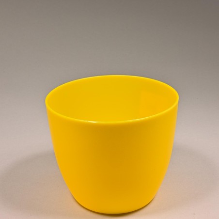 Coprivaso in plastica "Iris" - Giallo / 13x11,5 Cm