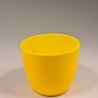 Coprivaso in plastica "Iris" - Giallo / 13x11,5 Cm