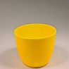 Coprivaso in plastica "Iris" - Giallo / 13x11,5 Cm