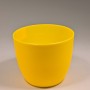 Coprivaso in plastica "Iris" - Giallo / 15x13 Cm