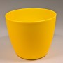 Coprivaso in plastica "Iris" - Giallo / 18x16 Cm