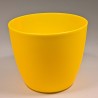 Coprivaso in plastica "Iris" - Giallo / 18x16 Cm