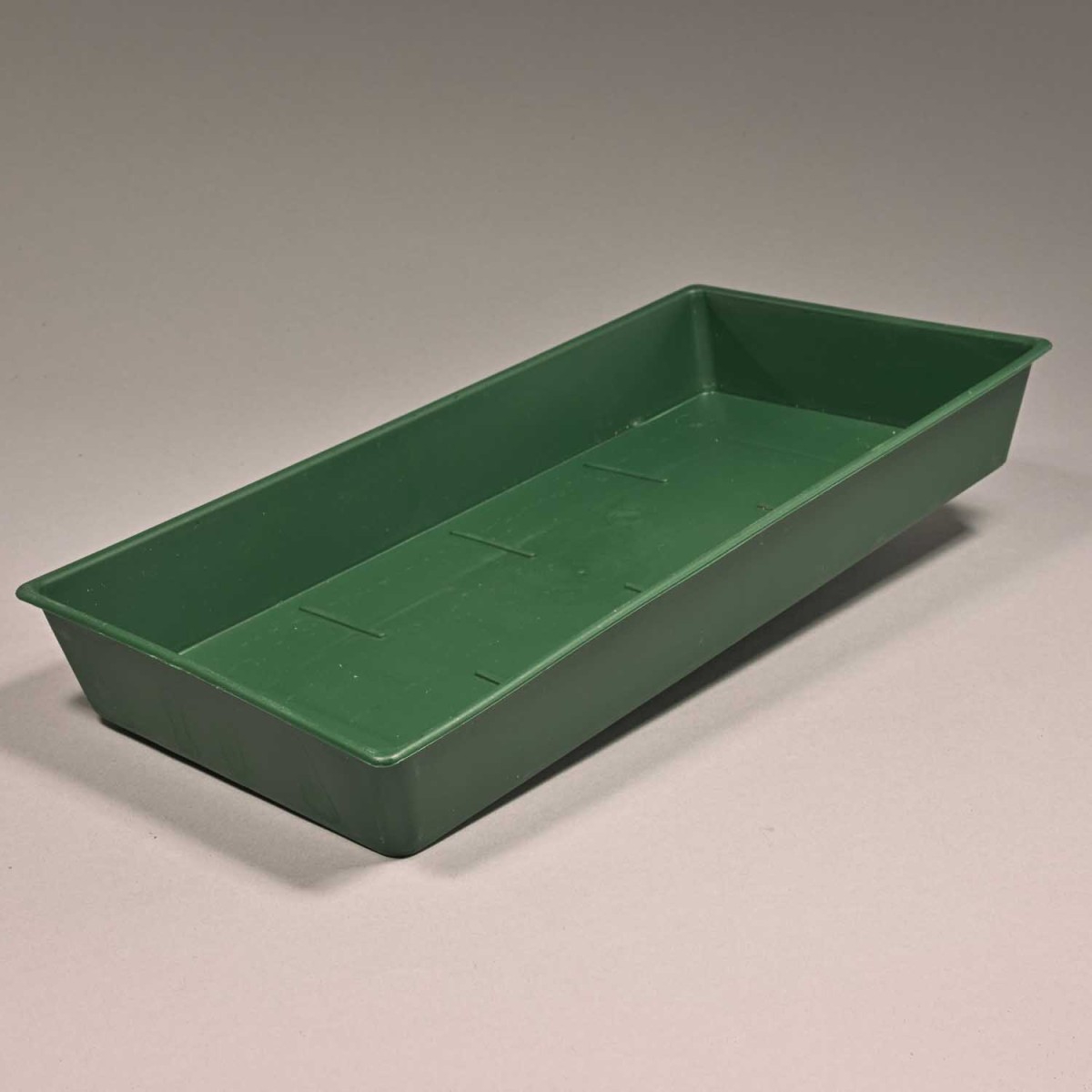 Sottovaso rettangolare in plastica - 32x16 Cm / Verde