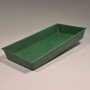 Sottovaso rettangolare in plastica - 32x16 Cm / Verde