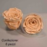 Rosa Stabilizzata in vari colori - Confezione 6 pezzi - Pesca PEA 01