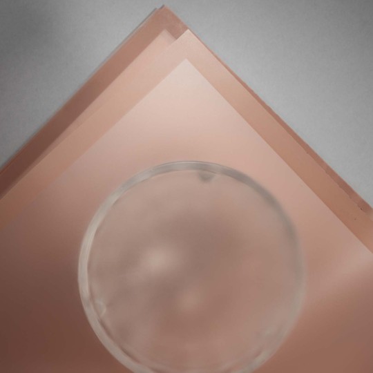 Fogli "Mat square"con bordo 12 Pezzi 50 My - 58x58 Cm / Rosa antico
