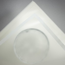 Fogli "Mat square"con bordo 12 Pezzi 50 My - 58x58 Cm / Bianco