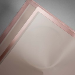 Fogli "Mat square"con bordo 12 Pezzi 50 My - 58x58 Cm / Rosa chiaro
