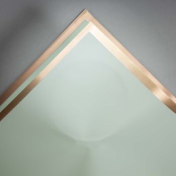 Fogli con bordo oro 20 Pezzi - 56,5x56,5 Cm / Verde Salvia
