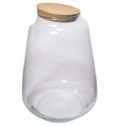 Terrarium con tappo in sughero - D 21x30 Cm / Trasparente