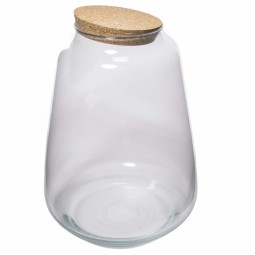 Terrarium con tappo in sughero - D 21x30 Cm / Trasparente
