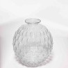 Vaso in vetro con "bolle" - D 12x13 Cm / Trasparente
