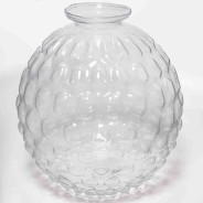 Vaso in vetro con "bolle" - D 16x17 Cm / Trasparente