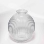 Vaso in vetro a righe - D 12x14 Cm / Trasparente