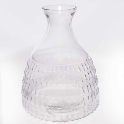 Vaso in vetro con collo stretto - D 15x20 Cm / Trasparente