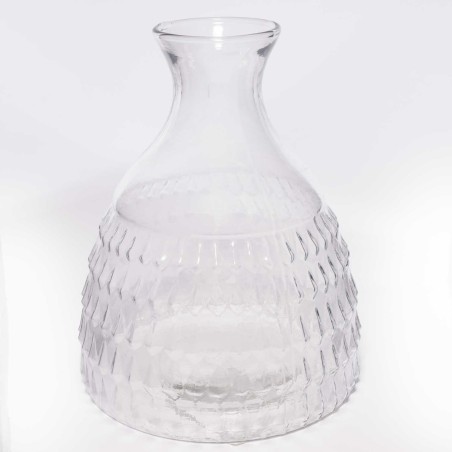 Vaso in vetro con collo stretto - D 15x20 Cm / Trasparente