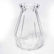 Vaso in vetro squadrato - D 11x18 Cm / Trasparente