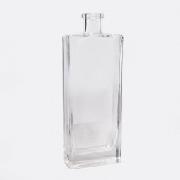 Bottiglia squadrata in vetro - D 6x2,5x15,8 Cm / Trasparente